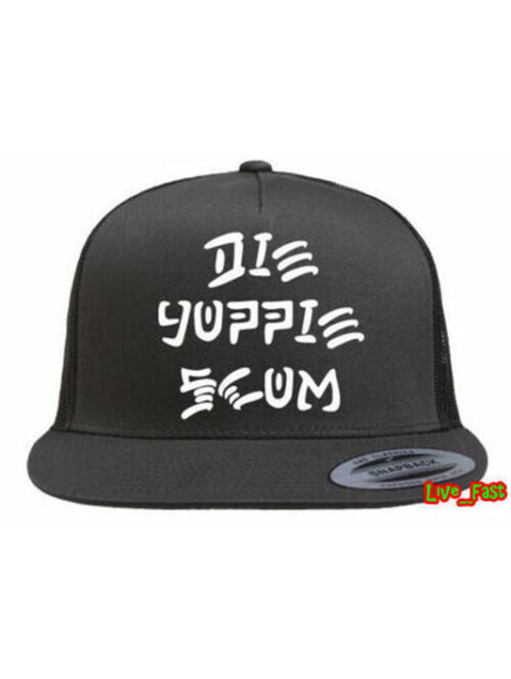 DIE YUPPIE SCUM TRUCKER HAT punk surfer skate boarder biker chopper motorcycle